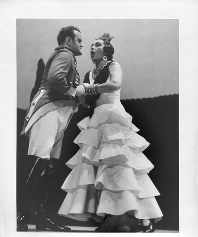 Carmen, Georges Bizet. San Francisco Opera, 1941. Photographer: Lawrence B. Morton/San Francisco Opera.