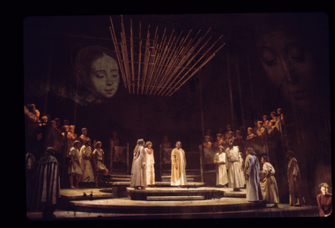 Ensemble, The Passion According to St. Matthew, Johann Sebastian Bach. San Francisco Opera/SPOT, 1976-77. Photographer: Ron Scherl/San Francisco Opera.